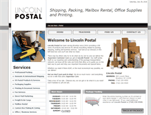 Tablet Screenshot of lincolnpostal.com